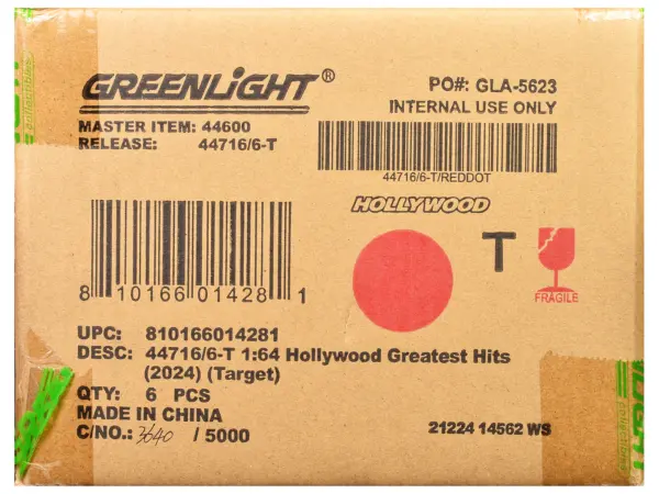 "Hollywood Greatest Hits" (2024) Set of 6 pieces 1/64 Diecast Model Cars by Greenlight #2