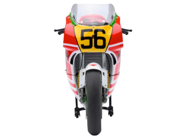 Honda NSR500 WGP500 Motorcycle #56 Red and White with Helmet "Baribari Legend" (1986) OVA 1/12 Model by Autoart #3