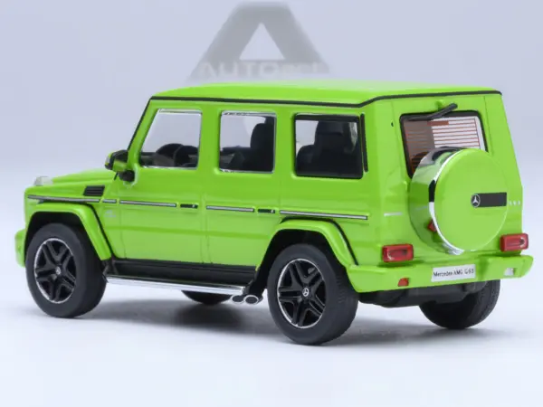 2017 Mercedes-Benz AMG G 63 Alien Green 1/64 Model Car by Autoart #3