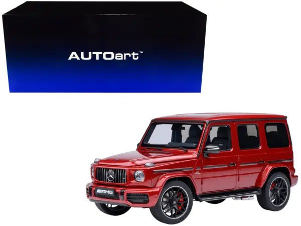 2019 Mercedes-Benz AMG G63 Cardinal Red Metallic 1/18 Model Car by Autoart #1