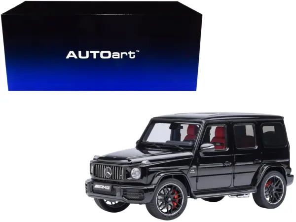2019 Mercedes-Benz AMG G63 Black with Red Interior 1/18 Model Car by Autoart #1