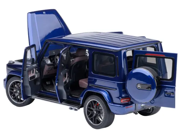 2019 Mercedes-Benz AMG G63 Brilliant Blue Metallic 1/18 Model Car by Autoart #2