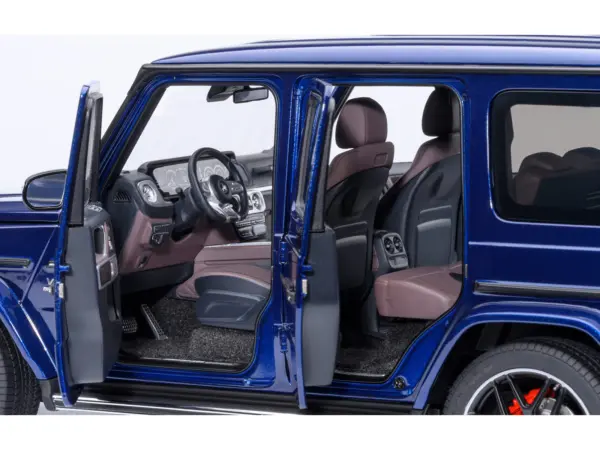 2019 Mercedes-Benz AMG G63 Brilliant Blue Metallic 1/18 Model Car by Autoart #4