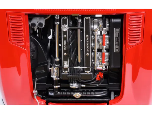 1967 Toyota 2000GT RHD (Right Hand Drive) Red 1/18 Model Car by Autoart #3