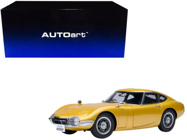 1967 Toyota 2000GT RHD (Right Hand Drive) Gold Metallic 1/18 Model Car by Autoart #1