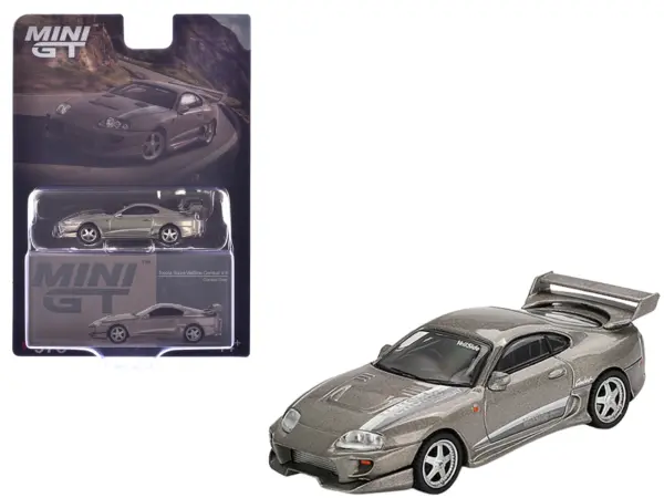 Toyota Supra "VeilSide Combat V-II" Combat Gray Metallic Limited Edition 1/64 Diecast Model Car by Mini GT #1