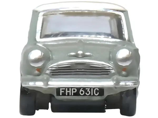Mini Classic Tweed Gray with Cream Top 1/148 (N) Scale Diecast Model Car by Oxford Diecast #3