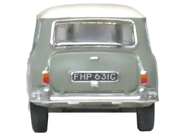 Mini Classic Tweed Gray with Cream Top 1/148 (N) Scale Diecast Model Car by Oxford Diecast #4