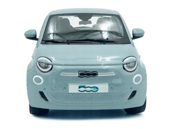 2023 Fiat 500e Light Blue 1/24 Diecast Model Car by Bburago #5