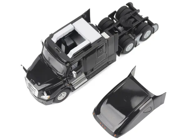 Freightliner New Cascadia Sleeper Cab Truck Tractor Black "Transport Series" 1/50 Diecast Model by Diecast Masters #2
