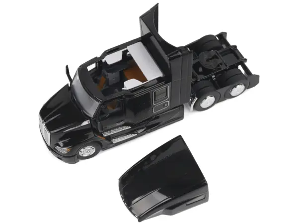 Kenworth T680 76" High Roof Sleeper Cab Truck Tractor Black "Transport Series" 1/50 Diecast Model by Diecast Masters #3