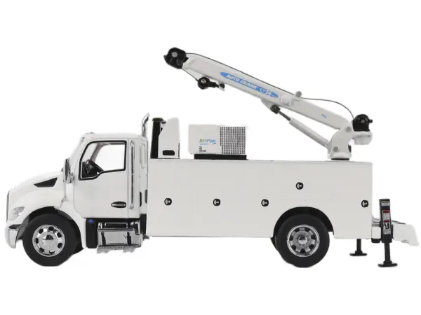 Kenworth T380 Auto-Crane Titan 85-Body HC14-Crane Work Truck with Miller EnPak White "Transport Series" 1/50 Diecast Model by Diecast Masters #4