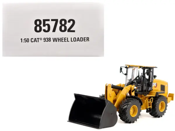 CAT Caterpillar 938 Wheel Loader with Operator Yellow "High Line" Series 1/50 Diecast Model by Diecast Masters #1