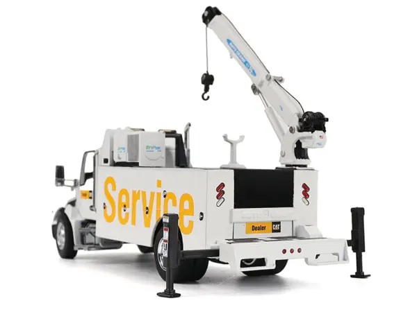 Kenworth T380 Auto-Crane Titan 85 Truck with Miller EnPak White "Transport Series" 1/50 Diecast Model by Diecast Masters #5