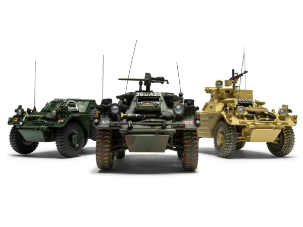 Level 2 Model Kit Ferret Scout Mk.1 Armored Car with 3 Scheme Options 1/35 Plastic Model Kit by Airfix #2