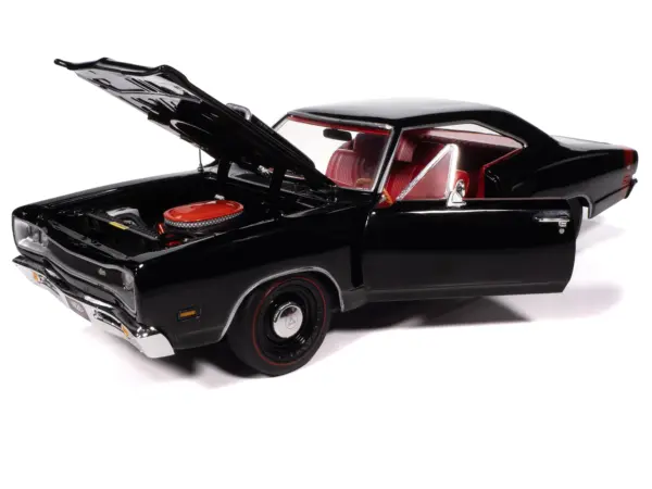 1969 Dodge Coronet Super Bee "Muscle Car & Corvette Nationals" (MCACN) Black with Red Interior "American Muscle" Series 1/18 Diecast Model Car by Auto World #2