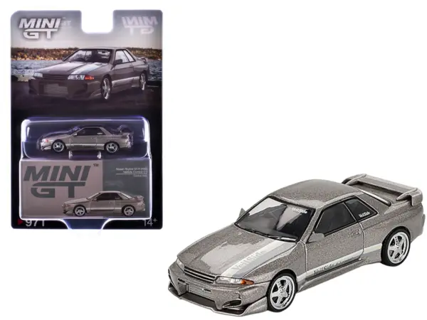 Nissan Skyline GT-R (R32) RHD (Right Hand Drive) "Veilside Combat C-I" Gray Metallic Limited Edition 1/64 Diecast Model Car by Mini GT #1