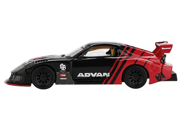 Mazda RX-7 LB-Super Silhouette RHD (Right Hand Drive) "Advan" Black and Red Limited Edition 1/64 Diecast Model Car by Mini GT #2