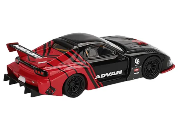 Mazda RX-7 LB-Super Silhouette RHD (Right Hand Drive) "Advan" Black and Red Limited Edition 1/64 Diecast Model Car by Mini GT #3