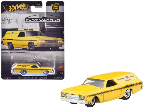 1970 Chevrolet Chevelle SS Wagon "Yenko" Yellow "Fast Wagons" Series Diecast Model Car by Hot Wheels #1