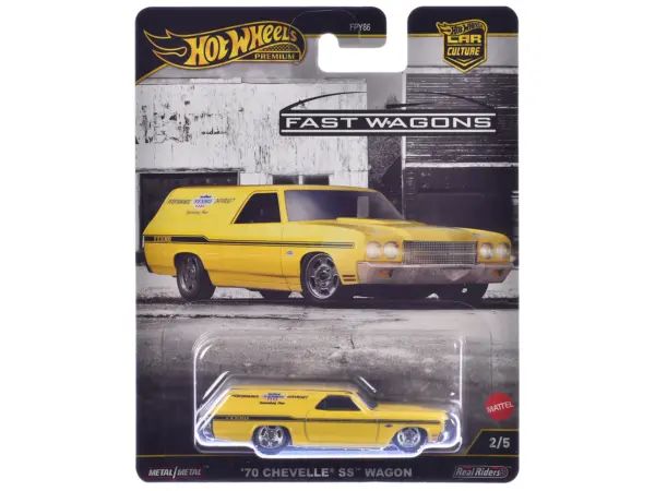 1970 Chevrolet Chevelle SS Wagon "Yenko" Yellow "Fast Wagons" Series Diecast Model Car by Hot Wheels #3