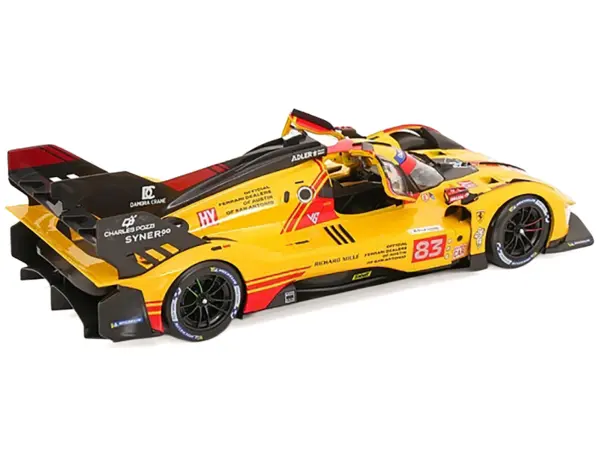 Ferrari 499P #83 Robert Kubica - Robert Shwartzman - Yifei Ye "Ferrari AF Corse" "24 Hours of Le Mans" (2024) "Racing" Series 1/18 Diecast Model Car by Bburago #3