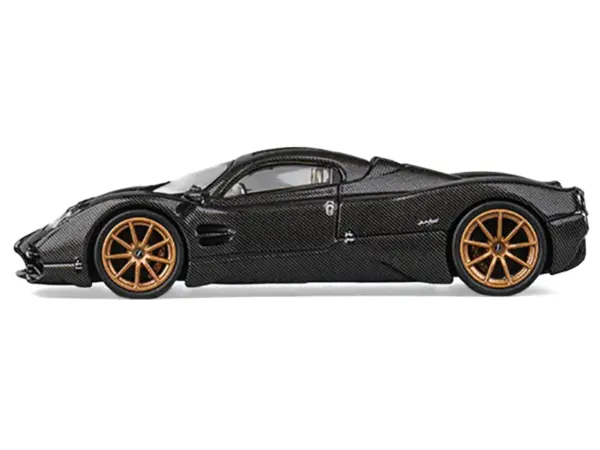 Pagani Utopia Full Carbon with Gold Wheels 1/64 Diecast Model Car by CM Model #3