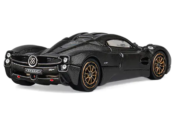 Pagani Utopia Full Carbon with Gold Wheels 1/64 Diecast Model Car by CM Model #4