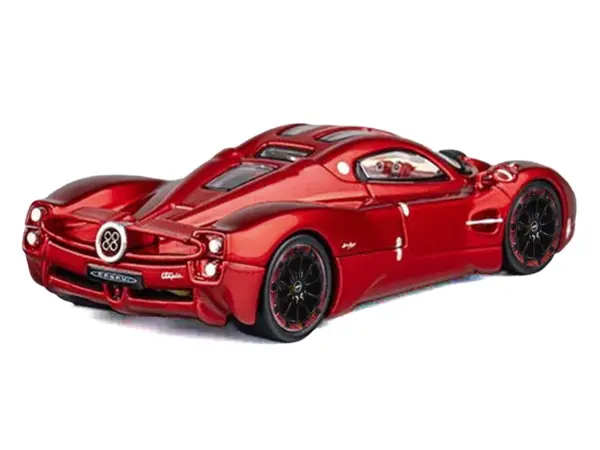Pagani Utopia Red Metallic with Red Carbon Top 1/64 Diecast Model Car by CM Model #3