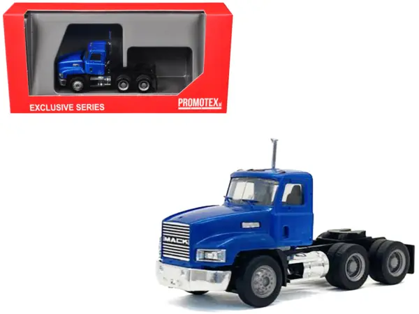 Mack 603 Short Day Cab Blue Metallic 1/87 (HO) Plastic Model Car by Promotex #1