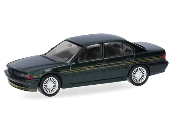 BMW Alpina B12 Green Metallic 1/87 (HO) Plastic Model Car by Herpa #2