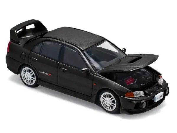 Mitsubishi Lancer Evolution IV RHD (Right Hand Drive) Pyrenees Black Pearl 1/64 Diecast Model Car by Pop Race #2