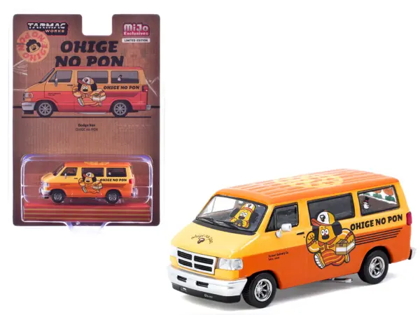 Dodge Van "Ohige no Pon" Orange Two-Tone "Global64" Series 1/64 Diecast Model by Tarmac Works #1