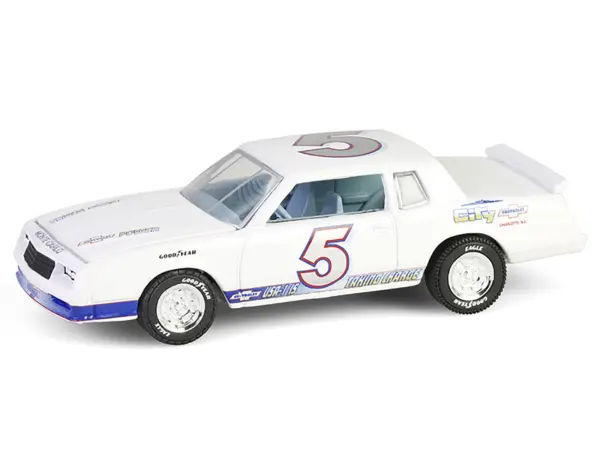 1983 Chevrolet Monte Carlo #5 "Hendrick Motorsports First Test Car Tribute" White with Blue Stripes and Interior "Hobby Exclusive" Series 1/64 Diecast Model Car by Greenlight #2