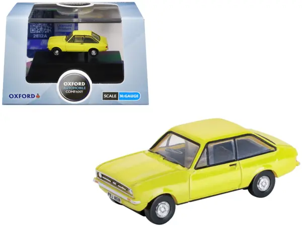 Ford Escort Mk2 RHD (Right Hand Drive) Signal Yellow 1/148 (N) Scale Diecast Model Car by Oxford Diecast #1