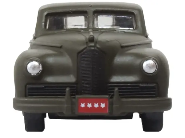 1942 Packard Clipper Touring Sedan "US Army Staff Car" Olive Drab 1/87 (HO) Scale Diecast Model Car by Oxford Diecast #4