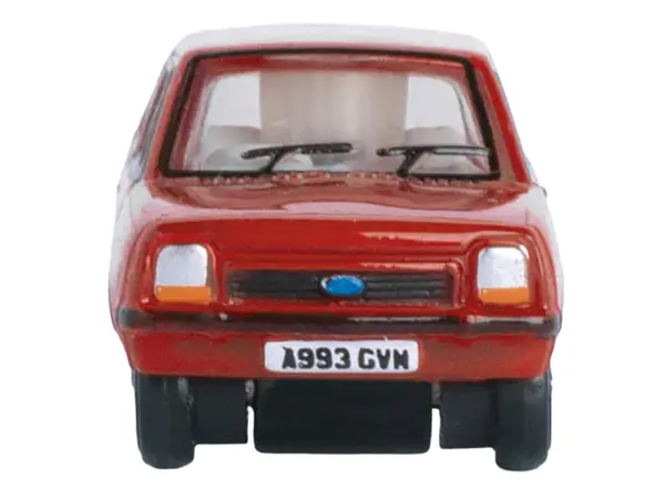 Ford Fiesta Mk1 RHD (Right Hand Drive) Venetian Red 1/148 (N) Scale Diecast Model Car by Oxford Diecast #3