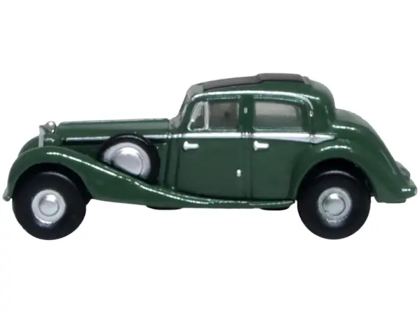 Jaguar SS RHD (Right Hand Drive) Suede Green with Black Top 1/148 (N) Scale Diecast Model Car by Oxford Diecast #2