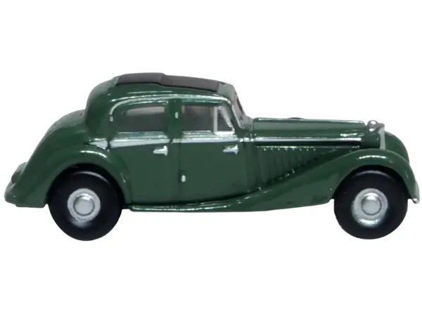 Jaguar SS RHD (Right Hand Drive) Suede Green with Black Top 1/148 (N) Scale Diecast Model Car by Oxford Diecast #3