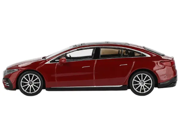 Mercedes-Benz EQS 580 4MATIC Red Metallic with Sun Roof Limited Edition 1/64 Diecast Model Car by Mini GT #2