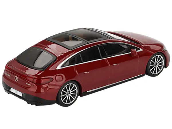 Mercedes-Benz EQS 580 4MATIC Red Metallic with Sun Roof Limited Edition 1/64 Diecast Model Car by Mini GT #3