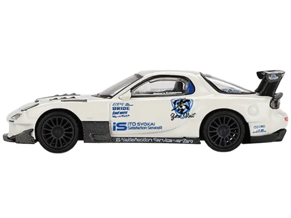 Mazda RX-7 (FD3S) "Itosyoukai Rei-gouki with RE Amemiya" RHD (Right Hand Drive) White with Graphics Limited Edition 1/64 Diecast Model Car by Mini GT #2