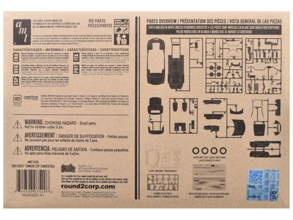 Skill 2 Model Kit 1996 Chevrolet Camaro Z28 Convertible 1/25 Scale Model by AMT #4