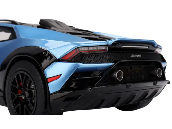 Lamborghini Huracan Sterrato Blu Aegir Blue Metallic with Matt Black Top 1/18 Model Car by Top Speed #4