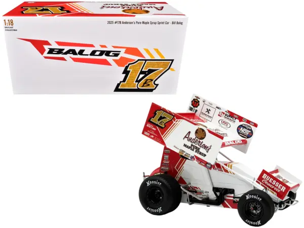Winged Sprint Car #17B Bill Balog "Anderson's Pure Maple Syrup" (2025) 1/18 Diecast Model Car by ACME #1