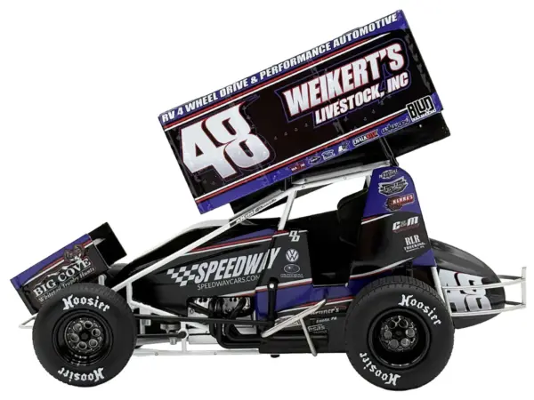 Winged Sprint Car #48 Danny Dietrich "Weikert's Livestock - Speedway Cars" Gary Kauffman Racing (2025) 1/18 Diecast Model Car by ACME #3