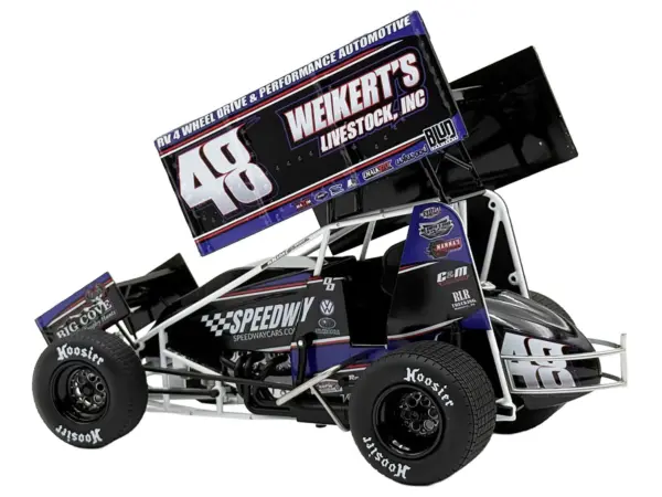 Winged Sprint Car #48 Danny Dietrich "Weikert's Livestock - Speedway Cars" Gary Kauffman Racing (2025) 1/18 Diecast Model Car by ACME #4