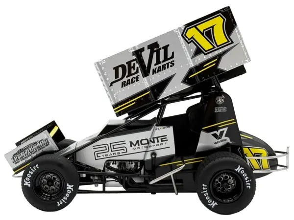 Winged Sprint Car #17 Cory Eliason "Devil Race Karts" Monte Motorsports (2025) 1/18 Diecast Model Car by ACME #3