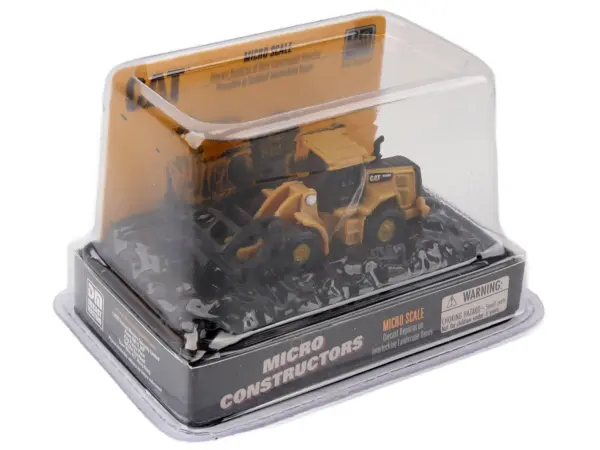 CAT Caterpillar 950M Wheel Loader (Log Fork Version) Yellow "Micro-Constructor" Series Diecast Model by Diecast Masters #2