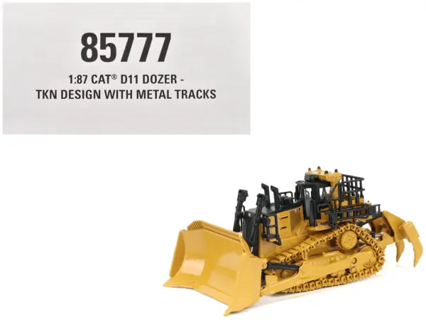 CAT Caterpillar D11 Track Type Dozer TKN Design Yellow "High Line" Series 1/87 (HO) Diecast Model by Diecast Masters #1